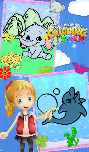 Kids Sparkles Coloring Book