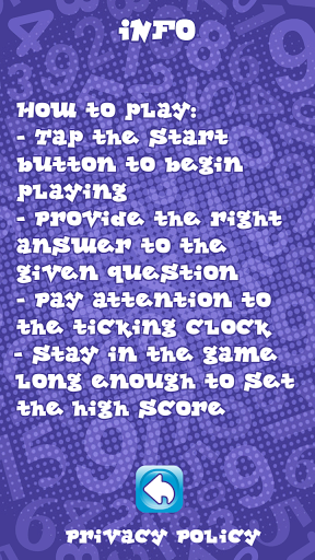 Mathematics Quiz Game