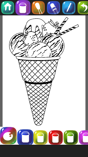 Ice Cream Coloring Book
