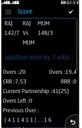 Cricket Score Card mobile app for free download