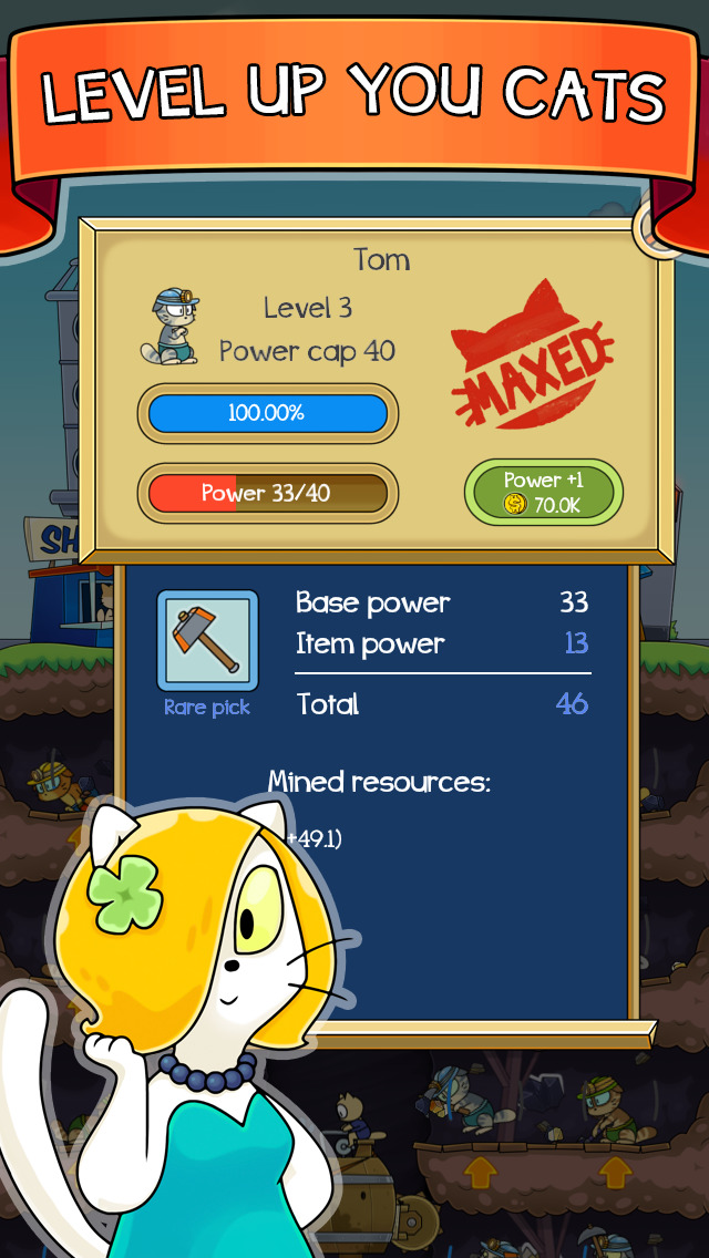 Dig It   Cat Mine. Drill Mine And Level Up Your Own Cute Catminers.
