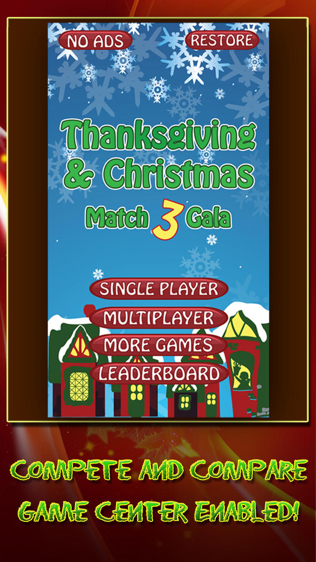 Thanksgiving Christmas Best Match 3 Gala Puzzle Game   Matching With Friends And Family For Free