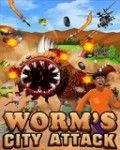 Worm\'s City Attack 208x320 mobile app for free download