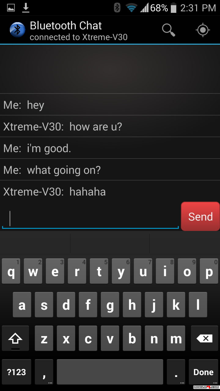 Bluetooth Chat Room Chat