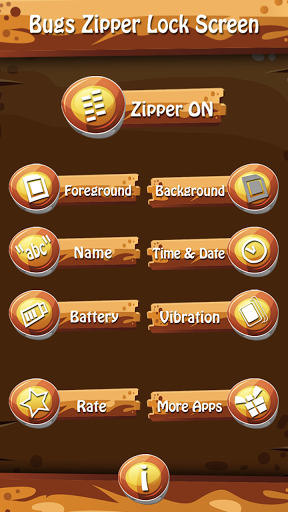 Bugs Zipper Lock Screen