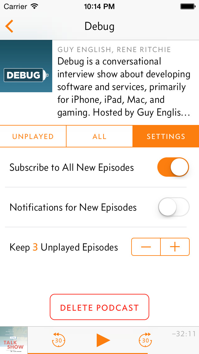 Overcast Podcast Player