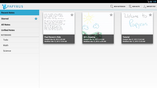 Papyrus Natural Note Taking