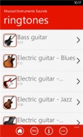 Musical Instruments Sounds mobile app for free download