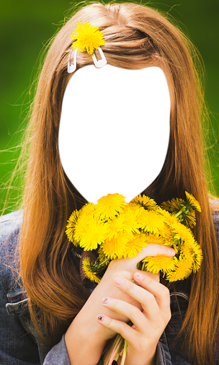 Flower Hairstyle Photo Montage