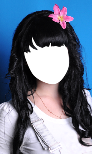 Flower Hairstyle Photo Montage