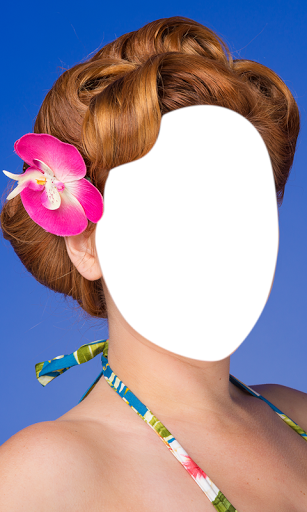 Flower Hairstyle Photo Montage