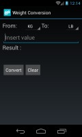 WeightConversion mobile app for free download
