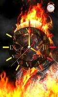 Ghost Rider Fire Clock Live Wallpaper with Alarm mobile app for free download