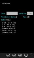 Grocery Calculator mobile app for free download
