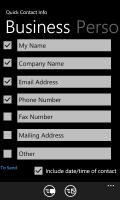 Quick Contact Info mobile app for free download