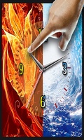 Tap the Fire and Ice Clock Live Wallpaper mobile app for free download
