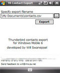 Thunderbird Contacts Export mobile app for free download