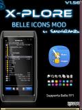 X plore v1.58 Belle Icons Mod S60v3 S60v5 Symbian^3 Anna Belle FP1 mobile app for free download
