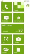 wp7 green  launcher mobile app for free download
